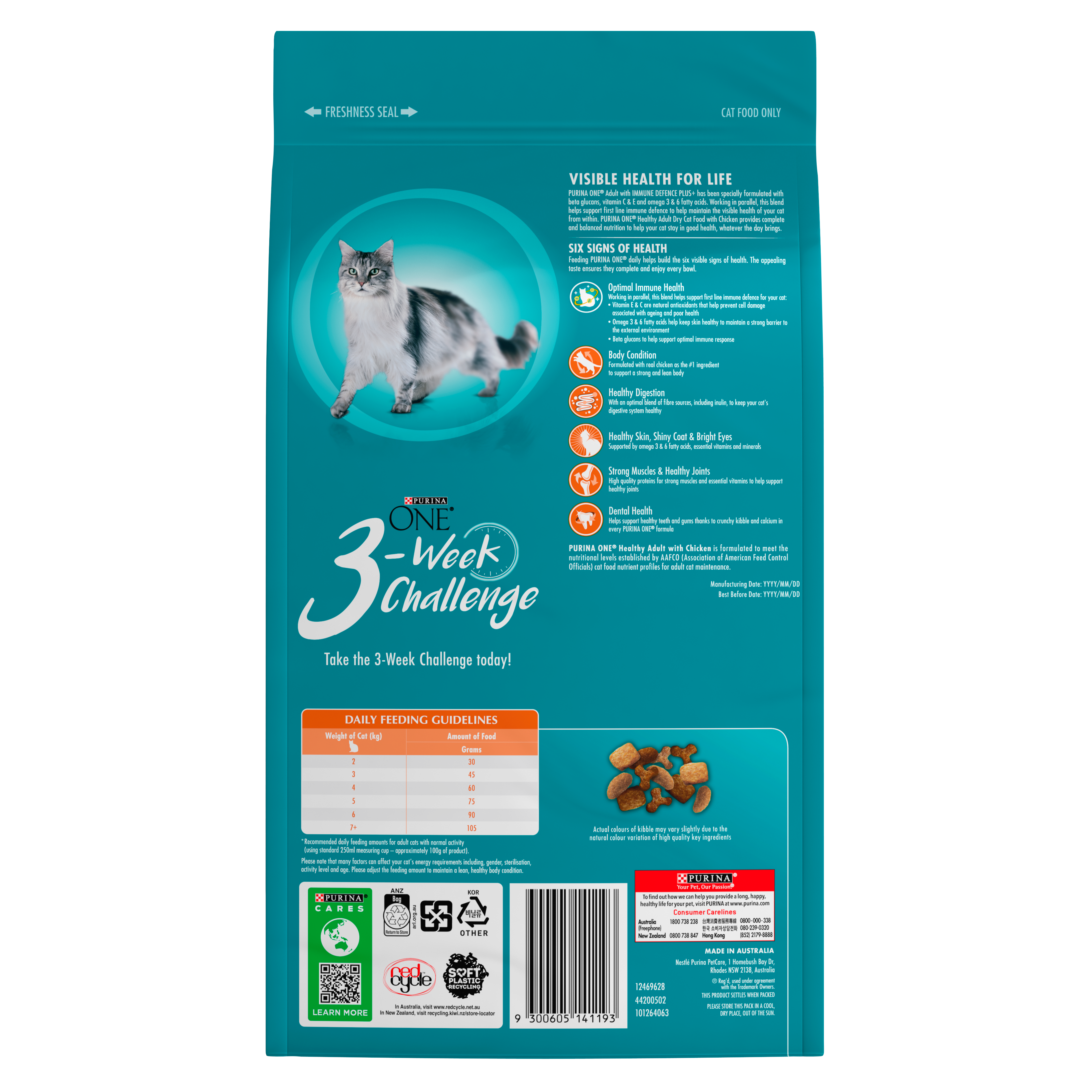 Purina one cat hot sale food feeding chart